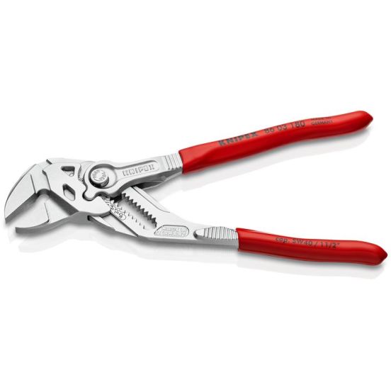 Knipex Tangnøgle tang og skruenøgle i ét værktøj forkromet, betrukket med kunststof 180 mm - KN-8603180SB