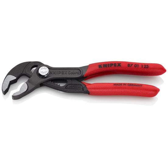 Knipex KNIPEX Cobra® Hightech-vandpumpetang grå atramenteret, betrukket med skridhæmmende kunststof 125 mm - KN-8701125SB
