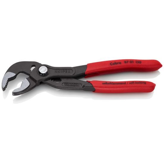 Knipex KNIPEX Cobra® Hightech-vandpumpetang grå atramenteret, betrukket med skridhæmmende kunststof 150 mm - KN-8701150SB