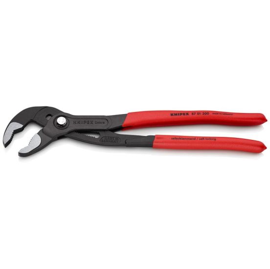 Knipex KNIPEX Cobra® Hightech-vandpumpetang grå atramenteret, betrukket med skridhæmmende kunststof 300 mm - KN-8701300SB