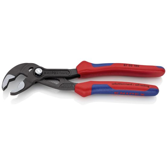 Knipex KNIPEX Cobra® Hightech-vandpumpetang grå atramenteret, med flerkomponent-håndtag 180 mm - KN-8702180