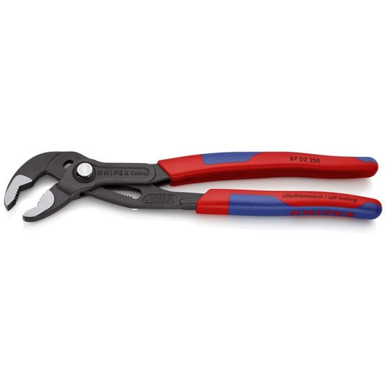 Knipex KNIPEX Cobra® Hightech-vandpumpetang grå atramenteret, med slanke flerkomponent-håndtag 250 mm - KN-8702250SB