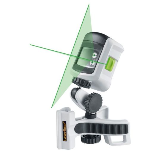 Laserliner Krydslinjelaser grøn m/justerbar universal klemholder 1H+1V - 87081336