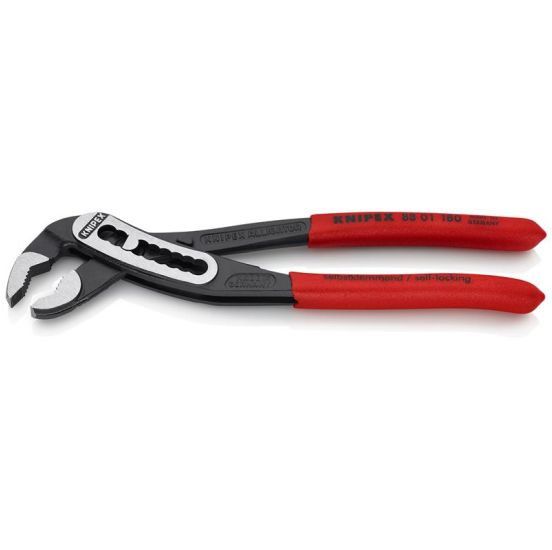 Knipex KNIPEX Alligator® Vandpumpetang sort atramenteret, betrukket med skridhæmmende kunststof 180 mm - KN-8801180SB