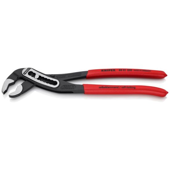 Knipex KNIPEX Alligator® Vandpumpetang sort atramenteret, betrukket med skridhæmmende kunststof 250 mm - KN-8801250SB