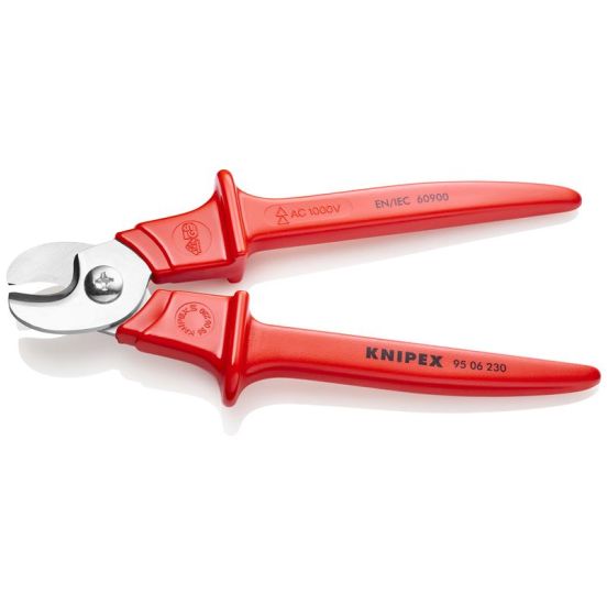 Knipex Kabelsaks greb indsprøjtet med kunststof isoleret, sprøjtet med kunststof, VDE-godkendt 230 mm - KN-9506230