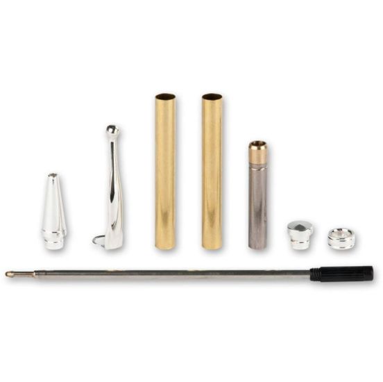 CraftProKits Sovereign Twist Sølvbelagt Kuglepensæt - AX951811