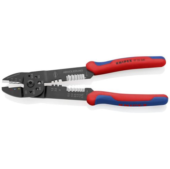Knipex Crimptang sort lakeret, med flerkomponent-håndtag 240 mm - KN-9722240SB