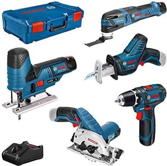 Bosch Toolkit 12V 5 PAK GSR 12V-15/GST 12V-70/GOP 12V-28/GKS 12V-26/GSA 12V-14 3X3,0AH GAL 12V-40 XL-B - 0615A0017C