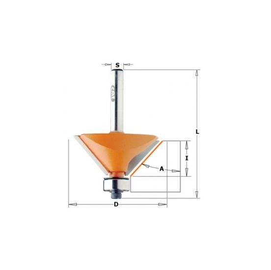 CMT Fasfræser HM 31,7x11 45° K8 - 936.280.11