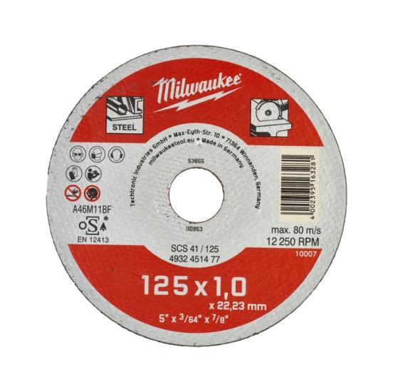 Milwaukee Skæreskive Metal STD 125x1 mm 200 stk - 4932451478