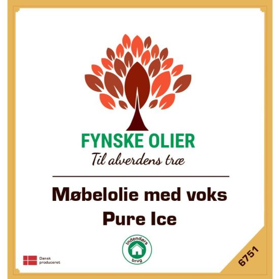 Fynske olier Møbelolie med voks - Pure Ice 5 Liter 6751 - 6751005