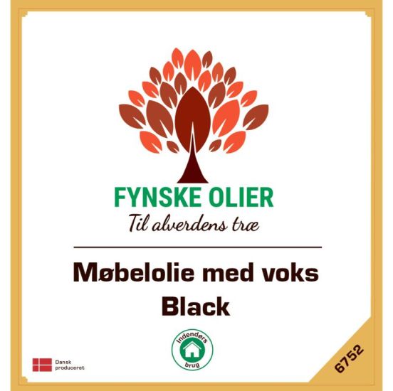 Fynske olier Møbelolie med voks - Black 1 Liter 6752 - 6752001