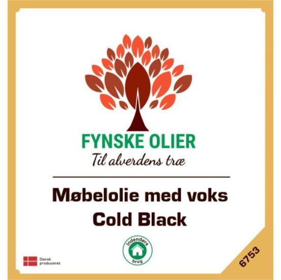 Fynske olier Møbelolie med voks - Cold Black 5 Liter 6753 - 6753005