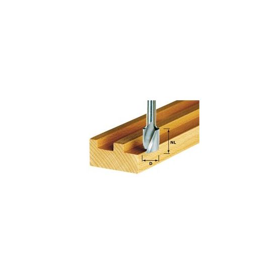 Festool Spiralnotfræser HW, skaft 8 mm, HW Spi S8 D6/16/50 - 490978