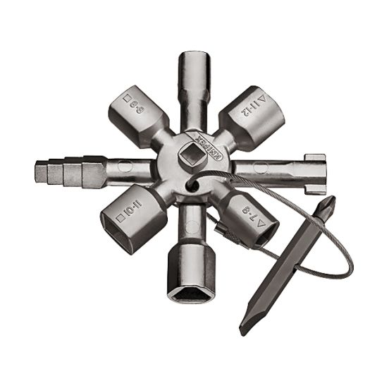Knipex TwinKey® Styreskabsnøgle til almindelige skabe og spærresystemer 92 mm - KN-001101