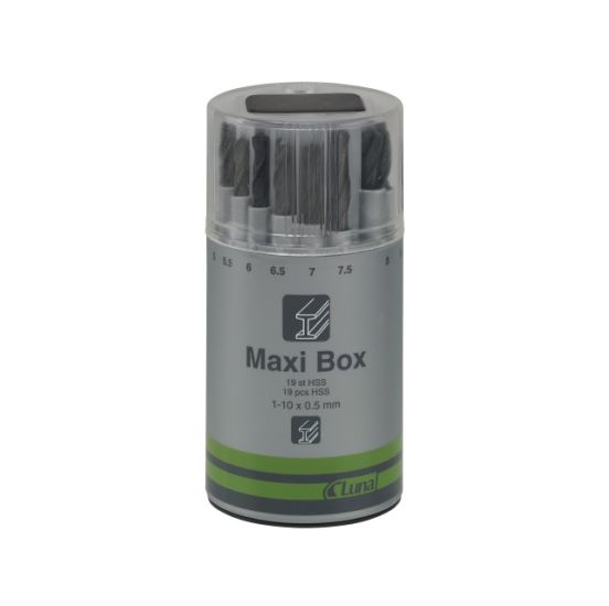 Luna Borsæt 1-10 mm Maxi-box 19 dele - 209540103