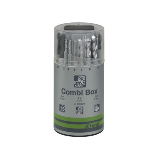 Luna borsæt 3-10 mm kombi-box 18 dele - 208730101