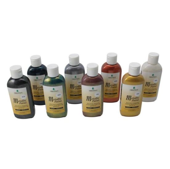 Chestnut Akrylmaling Metalliske Farver 100 ml - Sølv - CH31964