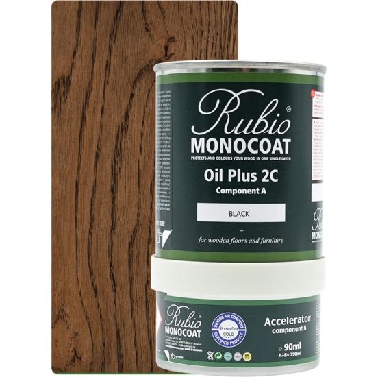 Rubio Monocoat olie Plus 2C Black 390 ml inkl. accelerator 90 ml. - RMC-R009127