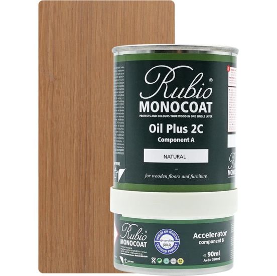 Rubio Monocoat olie Plus 2C Natural 390 ml inkl. accelerator 90 ml. - RMC-R009143