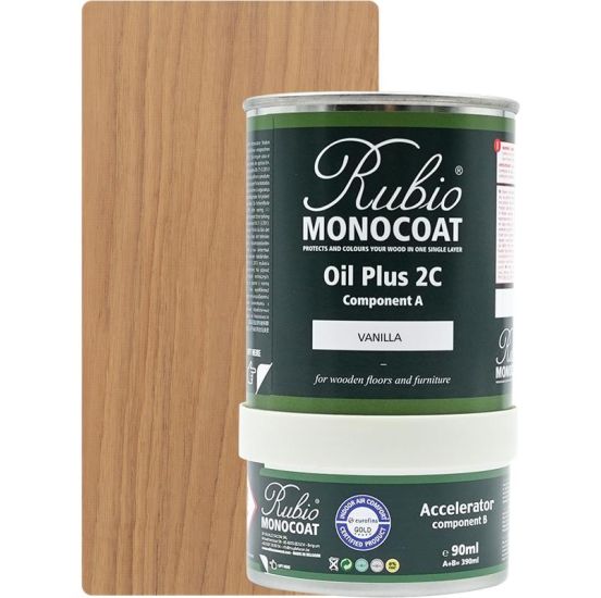Rubio Monocoat olie Plus 2C Vanilla 390 ml inkl. accelerator 90 ml. - RMC-R009159