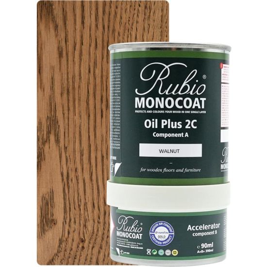 Rubio Monocoat olie Plus 2C Walnut 390 ml inkl. accelerator 90 ml. - RMC-R009160