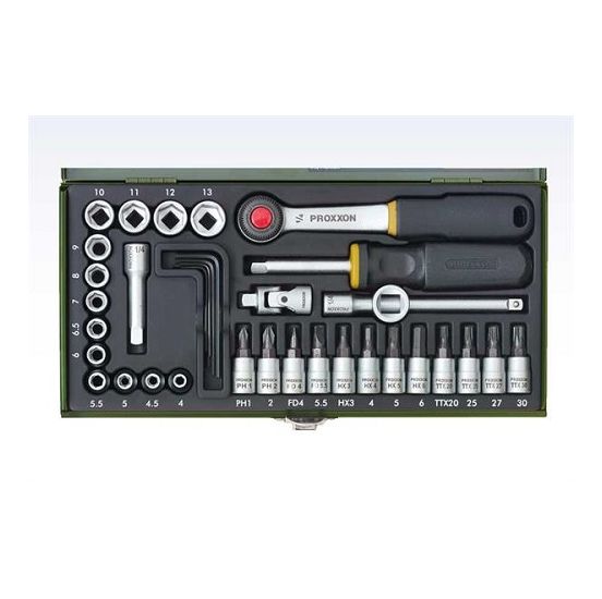 PROXXON topnøglesæt 1/4" 36 dele - ROL-23080