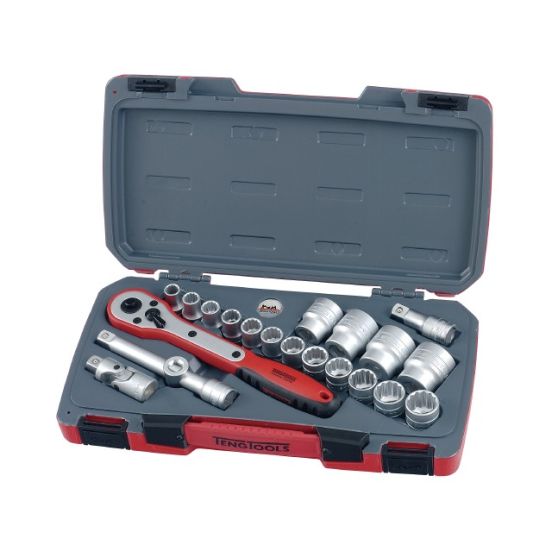 Teng Tools Topnøglesæt 1/2" T1221 med 21 dele - 167240100