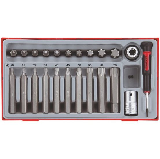 Teng Tools Torx bits-topsæt 1/2" TTTX23 med 23 dele - 68860105