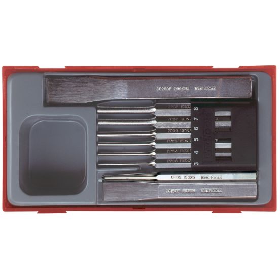 Teng Tools dorn og mejselsæt TTPC09 med 9 dele - 69220101