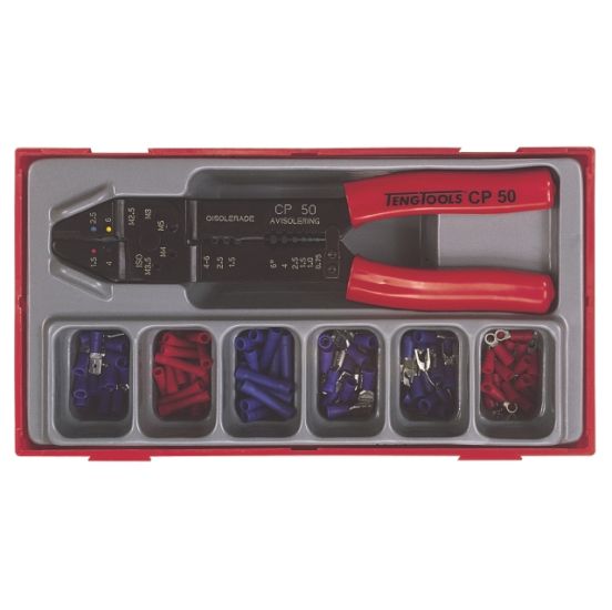 Teng Tools Kabelskotangsæt med kabelsko TTCP121 med 121 dele - 110380102