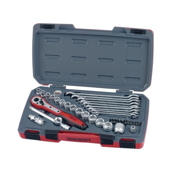 Teng Tools topnøgle-/ringgaffelnøglesæt 3/8" T3840 med 40 dele - 167280106