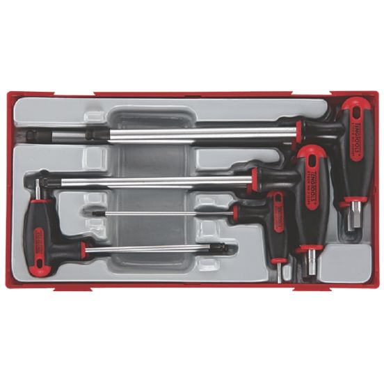 Teng Tools unbraconøglesæt T-greb TTHEX7AF i tommer med 7 dele - 68930205