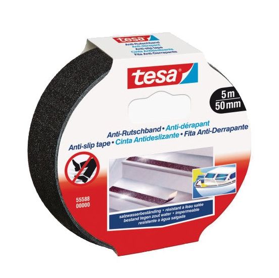 Tesa Skridsikker tape sort 25 mm x 5 m - 043608207