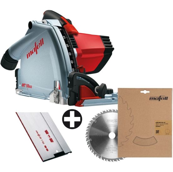 Mafell Dyksav MT 55 cc Fan-Set i T-MAX kasse med F160 førringsskinne - MA-1P0467