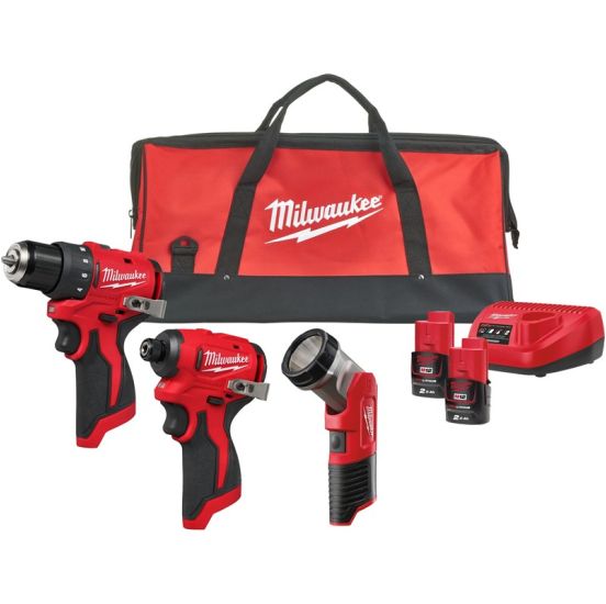 Milwaukee kombokit M12BLPP3A-202B M12 3-PC - 4933499694