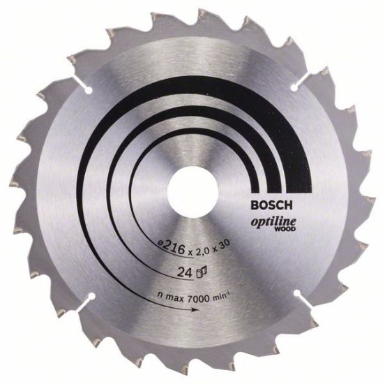 Bosch rundsavklinge 216x30mm 24T -5gr træ - 2608640431