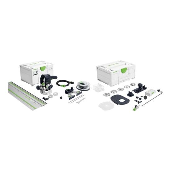 Festool Overfræser OF 1010 REBQ-FS-Set+Box med LED lys inkl. tilbehørssystainer og fræsejern - 578053