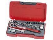 Teng Tools Topnøglesæt 1/4" T1424 med 24 dele 167920107