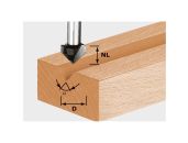 Festool V-notfræser HS, skaft 8 mm HS S8 D14/7/90° 490998