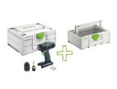 Festool bore-/skruemaskine T18+3 Basic ink. ToolBox M 137 576448SET