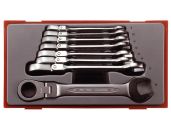 Teng Tools Ringgaffelnøglesæt med led og skralde TT6508RF 8-19mm 131900102
