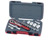 Teng Tools Topnøglesæt 1/2" T1221 med 21 dele 167240100