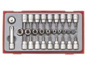 Teng Tools bits-topnøglesæt torx 1/4" & 3/8" TTTX30 med 30 dele 102140100