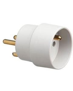 Schuko adapter mellem DK jord og EU-stik med pind jord 1028004281