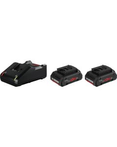 Bosch Startsæt 2x Akku 18V 4.0Ah + 1x Lader GAL 18V-40 Professional 1600A01BA3