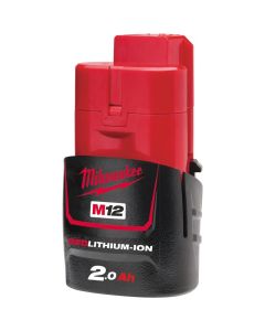 Milwaukee Batteri M12 B2 12 V. 2,0 Ah Red Lithium Ion 4932430064