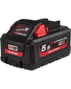Milwaukee Batteri M18 HB5.5 High Output 18V 5,5 Ah 4932464712