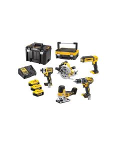 DEWALT 18V 5 sæt DCD796DCF887DCL050DCS570DCS335 DW-DCK500P3T-QW